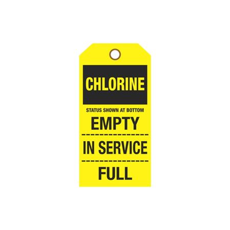Cylinder Tags - Chlorine Sign